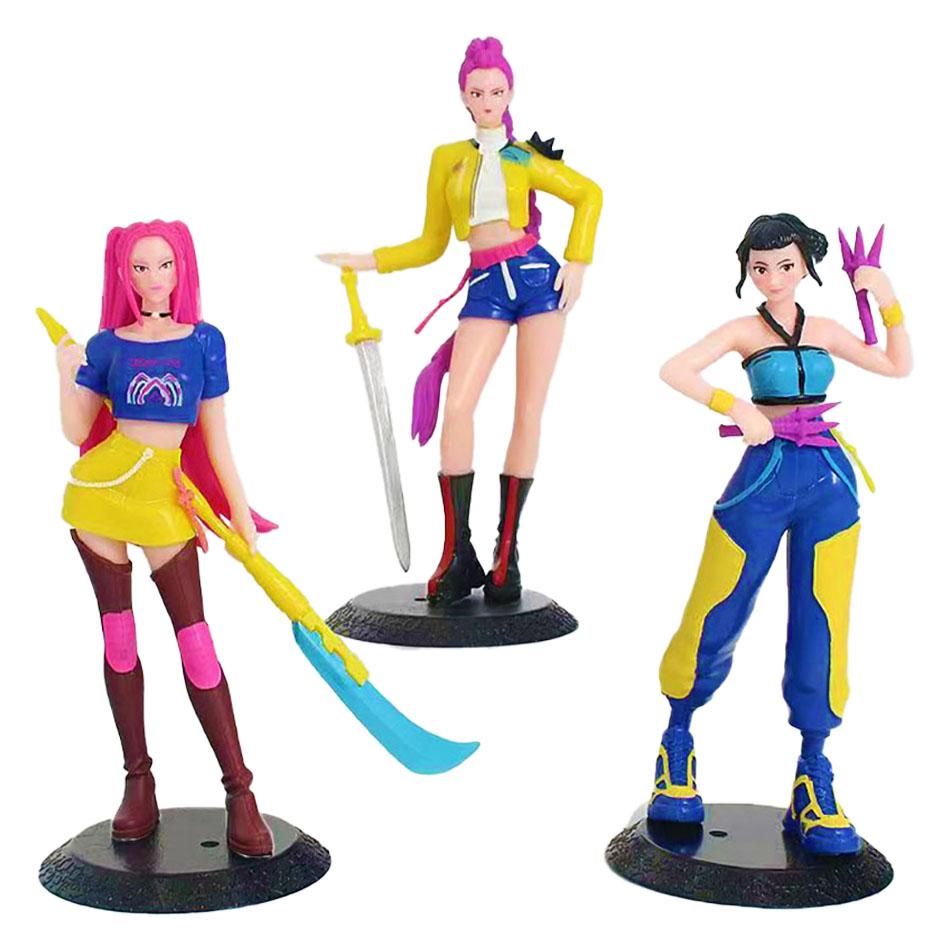 Kpop Охотники на демонов Фигурка Аниме Руми Мира Зои Персонаж Декор Мультфильм Аниме Фигурка Модель ПВХ Настольные украшения Фигурка Подарок