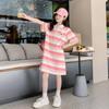 Fashion Kids Girls Dress Summer Birthday Casual Stripe Dresses Children Vestido Dress for Girl Teensge 6 8 10 12 14 Year