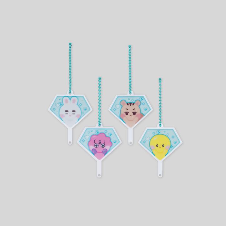 Оформите предзаказ SHINee WORLD VI Perfect Illumination 2024 года.: Брелок для ключей с мини-фанатом SHINee's Back