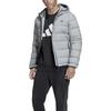Adidas Пуховик с капюшоном и принтом логотипа, мужская верхняя одежда, серебристо-серый H59836