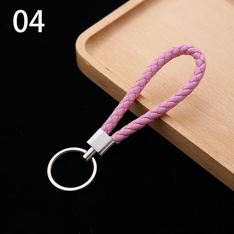 Унисекс DIY искусственная кожа кулон плетеный брелок для ключей плетеный веревочный брелок автомобильная сумка