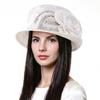Church hat, fashion mesh flower big brim hat, sunshade sun hat, wedding party satin top hat