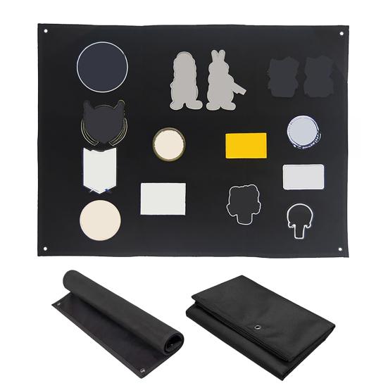 Tactical Patch Display Board Wall Mounted Collapsible Military Patch Board Hook Loop Tactical Patches Holder for Military Morale Badges Name Patches