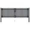 Double Leaf Fence Gate Made of Steel 300 x 100 cm Anthracite Grey