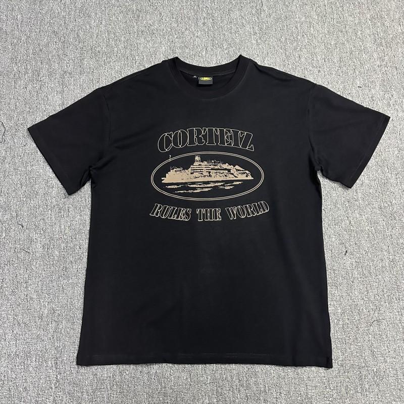 Cor Basic Series Short Sleeve T-Shirt Phantom Letter Print Couple Style Loose Fit Tee