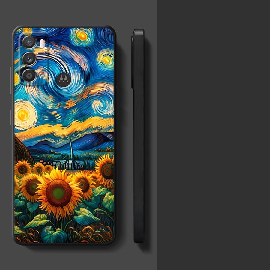 Van Gogh Starry Night Case for Motorola Moto G52 G60s Edge 20 Pro 30 Lite G71 G50 G51 G73 G32 G22 Edge40 G53 G30 Phone Cover