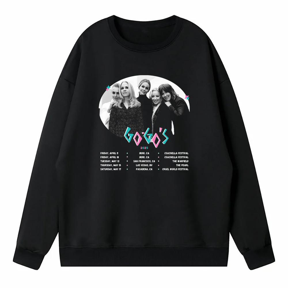 НОВЫЙ Свитшот-рубашка The Go Go Band 2025 Tour AL02
