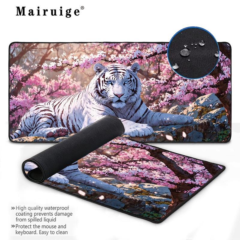 Large Gaming Mouse Pad Non-Slip Desk Mat Home Pc Accessories Pad for Computer Mouse Mat Tiger Set Up Table Mat Extended Pad
