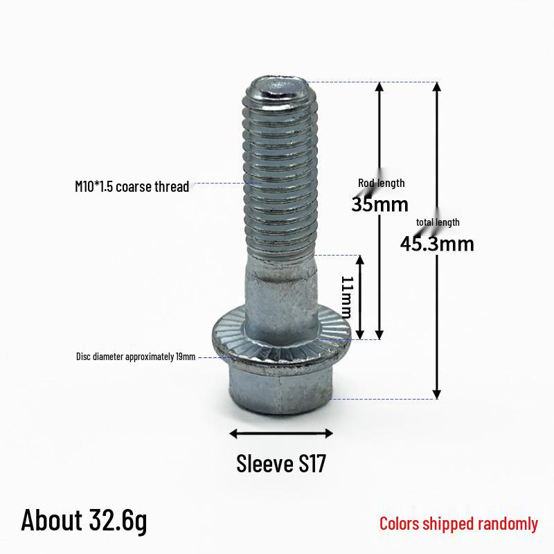 130 Rear Axle High-Strength Flange Bolt with Anti-Loosening Disc, Coarse Threads 10 & 12