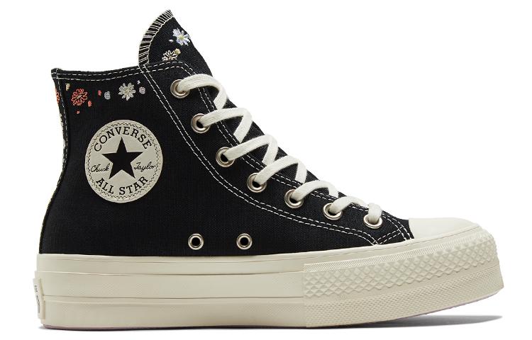 Кеды Chuck Taylor All Star Wmns Converse на платформе High 'Вышитый цветочный - Черный' Женские A01592C