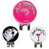 Metal 1PC Hat Clip Pink Pattern Electroplated Gold Accessories Golf Ball Marker Golf Cap Clip Ball Coin Mark Golf Hat Clip 5