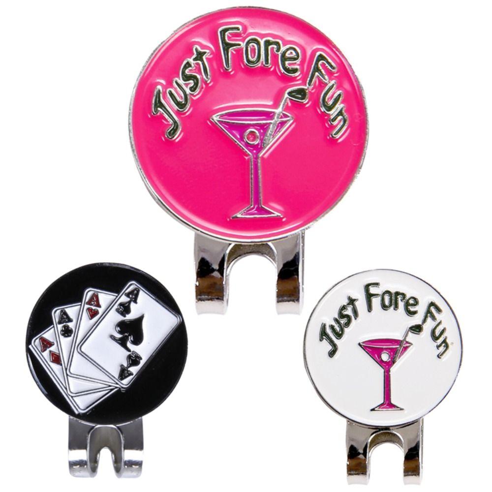 Metal 1PC Hat Clip Pink Pattern Electroplated Gold Accessories Golf Ball Marker Golf Cap Clip Ball Coin Mark Golf Hat Clip 5