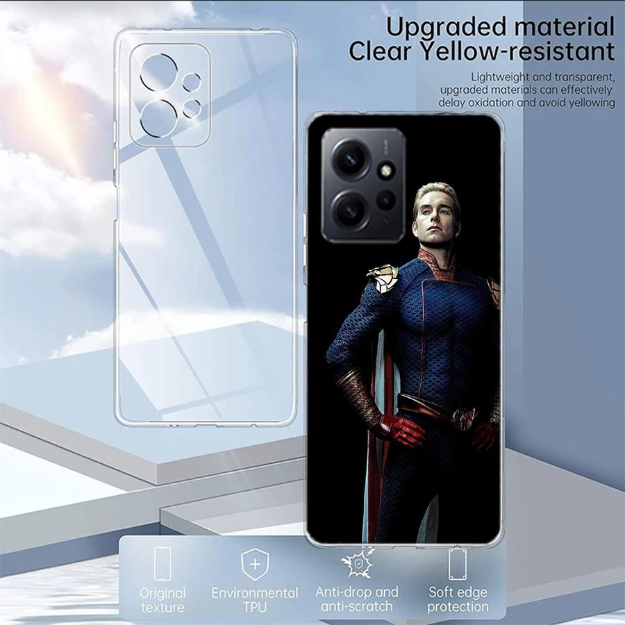 Чехол для телефона Homelander The Boys Для Redmi Note 14 15 Pro 5G 13 12 Pro Plus 11 11T 11E 11S 10 Pro 10S 9 9S Чехол Мобильный Прозрачный ТПУ Ca