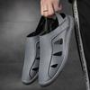2024 Man Lightweight Sandals Summer Breathable Outdoor Sandals Convenient Slip On Beach Shoes Comfortable Leather Walking Shoes