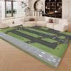 Airplane and Airport Model Pattern Carpet, Non-Slip Floor Mat, Living Room Decor, Boy's Room Decor, Room Decor, Home Decor