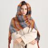 Autumn Winter Scarf Women Cold Proof Cashmere Scarf Thickened Warm Shawl Classic Tassels Fluffy Scarves Soft Shawl Bufanda