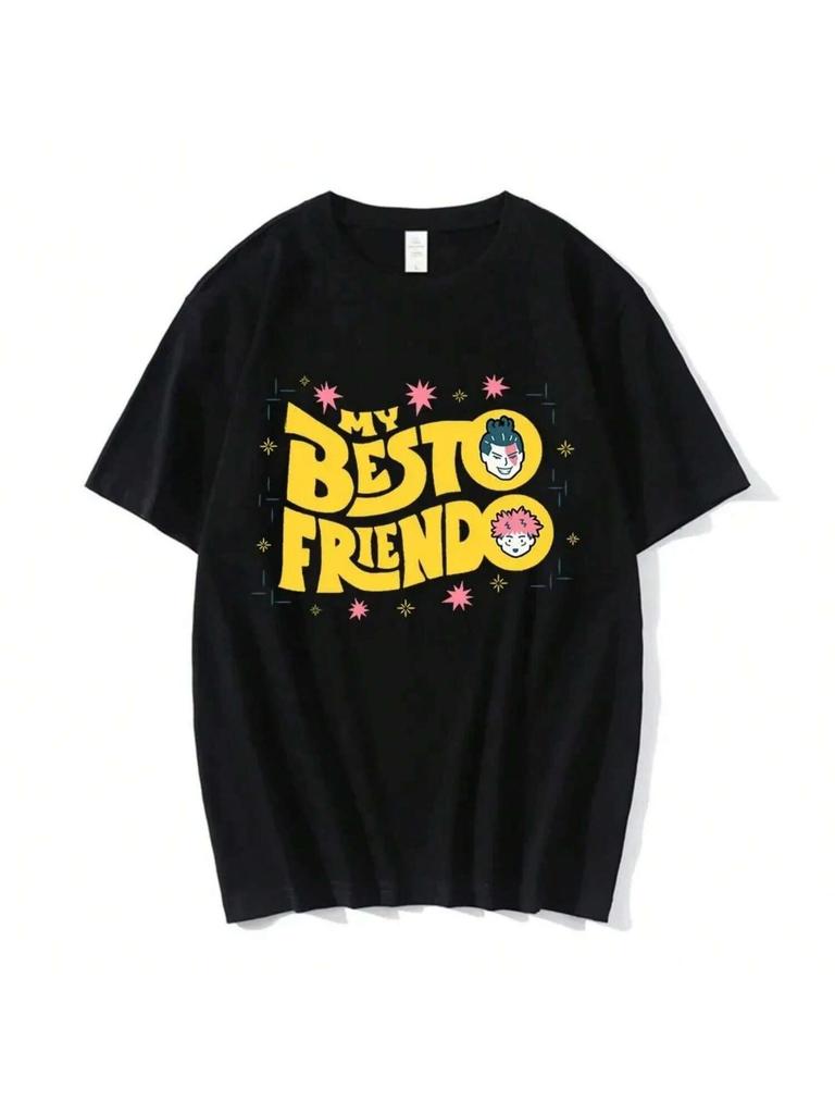 Wounisex unisex T-Shirt My Besto Friendo Todo Aoi Novelty 100% Cotton Tee Shirt Anime T-Shirts O Neck Oversized T-Shirt