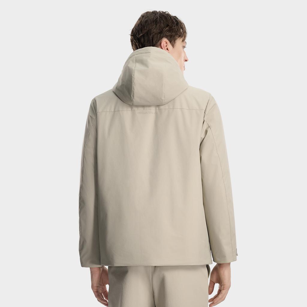 Fila Heritage Classic Простая Мода Повседневная Удобная Универсальная Теплая Хлопковая Куртка с Капюшоном Мужские куртки Светло-Промышленно-Коричневый F11M618905FBG