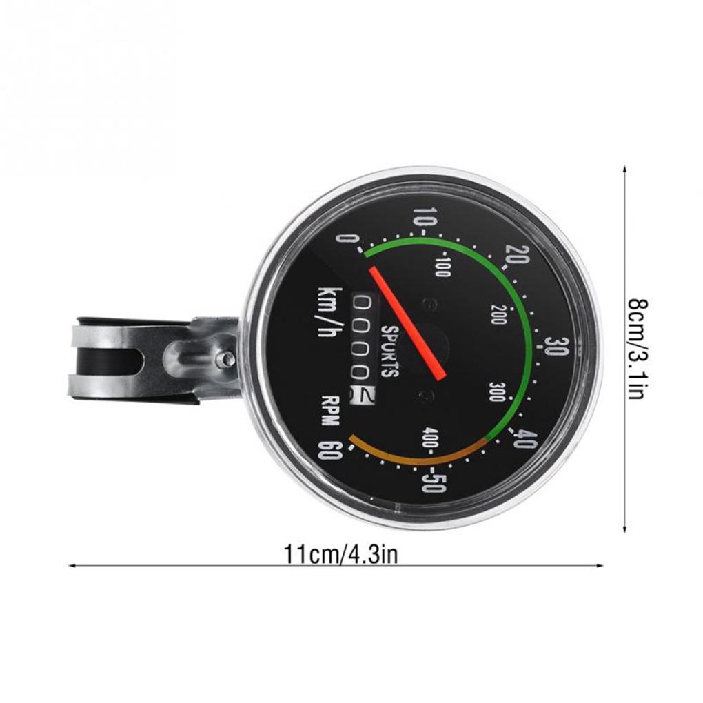 Велосипедный спидометр Водонепроницаемый аналоговый механический одометр С оборудованием Велосипедный секундомер Для обычных 26/27.5/28/29 дюймовых велосипедов