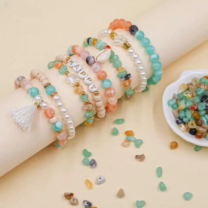 Natural Stone Beads DIY Bracelet Kit Jewelry Making Supplies Handmade Craft