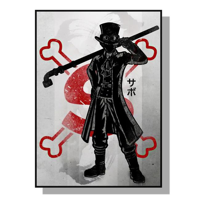 Japanese Style Anime Canvas Poster Demon Slayer Decorative Painting Abstract Character Mural for Home Children's Room Decor Gift No Frame