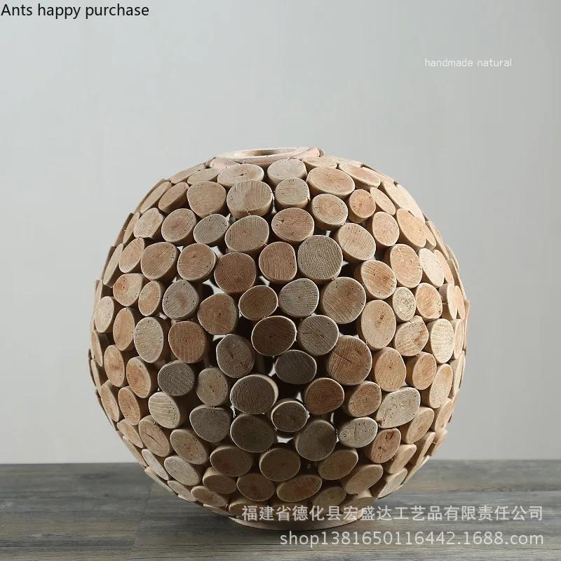Ваза ручной работы Креативная деревянная ваза Декор для дома Аксессуары Настольные вазы для сухоцветов Украшения Поделки Декоративные вазы Подарок