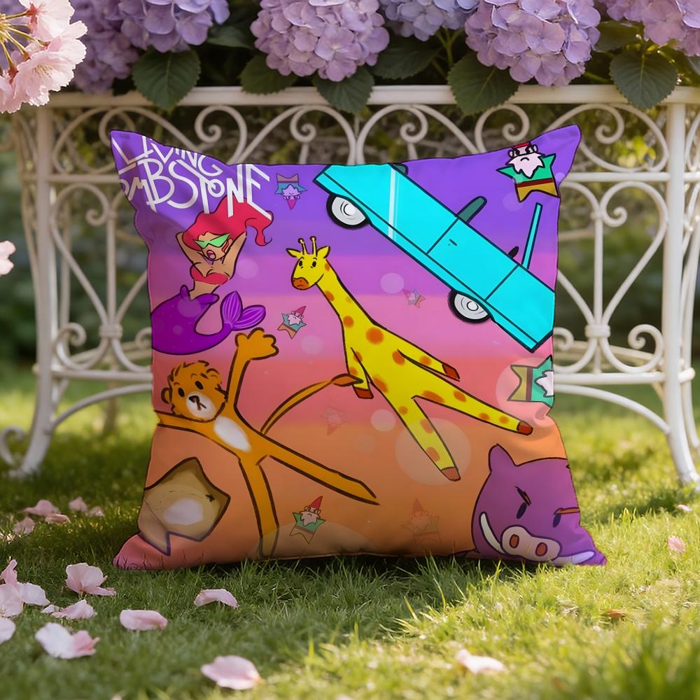The Living band T-Tombstone Cushion Cover Home & Car Dual-Scene Pillow Cover: Reversible for Premium Comfort