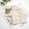 Beautiful Lace Drawstring Bags Beige Canvas Window Storage Bags New Year Candy Bag Christmas Gift Bags