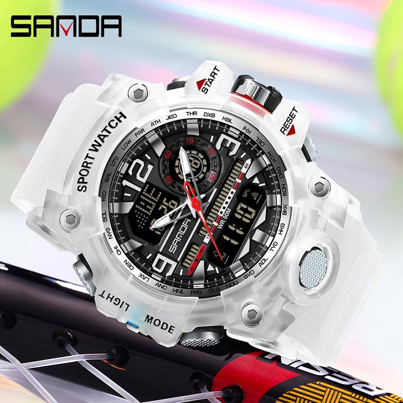 Sanda Korean Trend Multifunctional Luminous Waterproof Watch for Teens & Adults