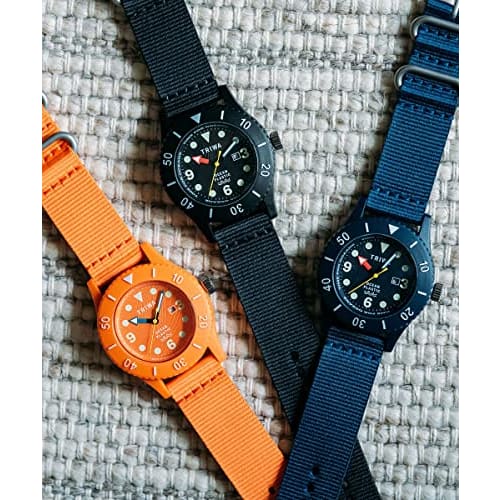 TRIWA/TRIWA Men's & Women's (Unisex) Time for Oceans Submariner Orange Watch, TIME FOR OCEANS SUBMARINER NEMO TFO203-CL150512, Officially Imported, Sw