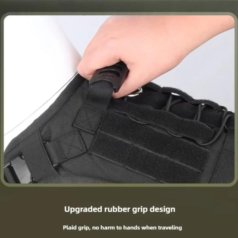Military Style Oxford Cloth Pet Tactical Chest Back Solid and Durable Dog Vest Multifunctional Large Dogs Leash Explosion Shock Pet Products Supplies