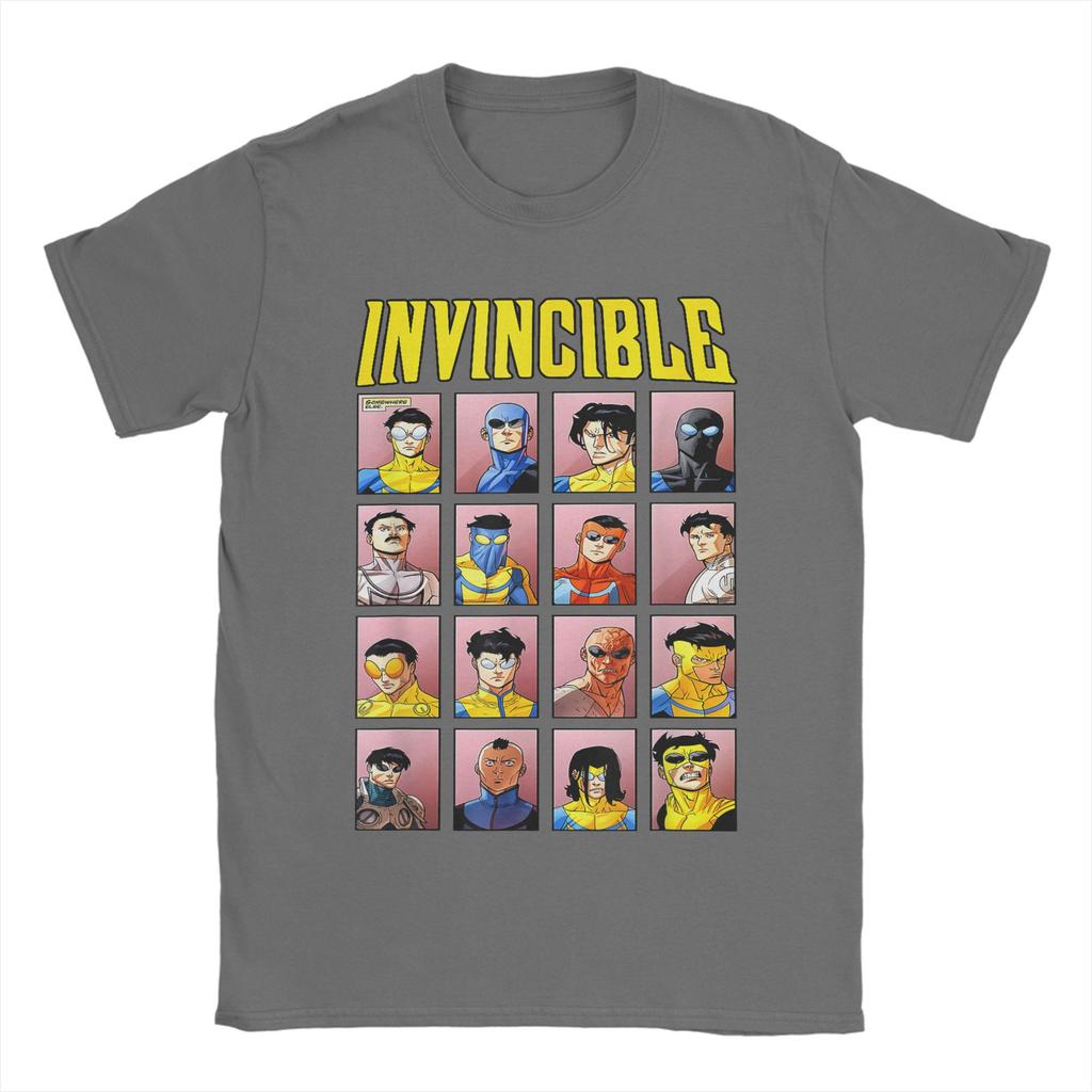 Invincible Variants Аниме Мужская футболка Марк Грейсон Новинка Футболки с коротким рукавом и круглым вырезом Футболки Хлопок Подарочный товар