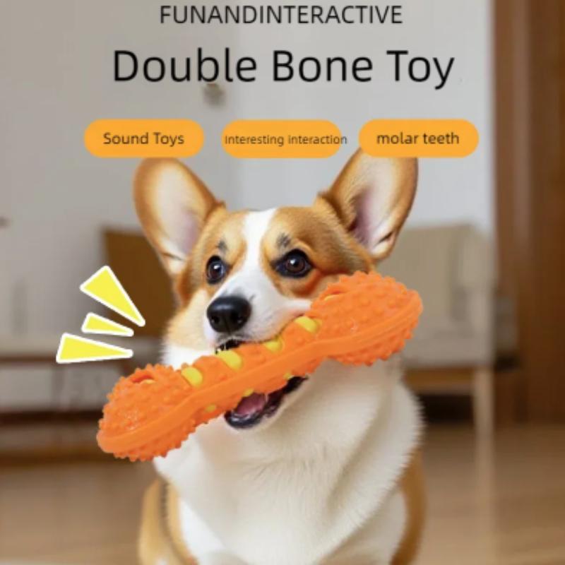 Interactive Dog Chew Toy Rubber Bone Molar Stick Puppy Teeth Cleaning Chewable Bite Stick Pet Accessories for Dogs
