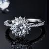 Real 1 Ct Moissanite Rings 100 % Tone Bridal Bridal Celebration Party Event Rings Sparkling Rings Female Women Fine JewelryTrendy
