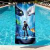 How to Train Your Dragon Print Beach Towel Design, Soft, Lightweight. for Home Bathroom, Spa, Pool, Yoga, Surfing, Camping, Gift for Family, Friend