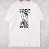 БЕСПЛАТНАЯ белая футболка Pee Wee Herman УНИСЕКС Все размеры от S до 3XL