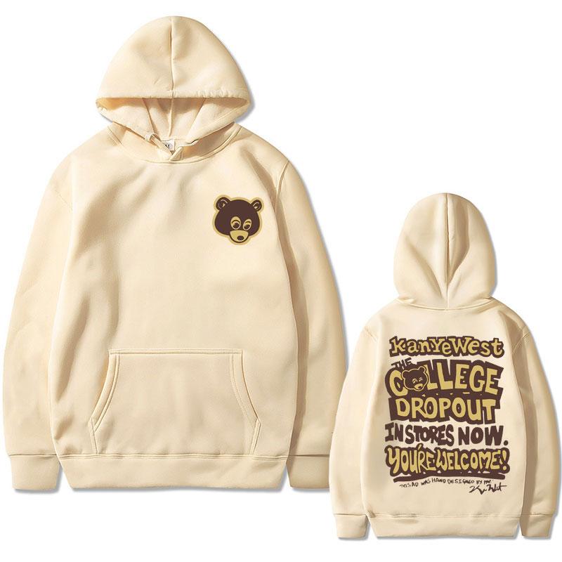 Лучший Знаменитый Канье Уэст The College Dropout Графический Худи Мужской Женский Хип-Хоп Рэп Винтажные Худи Мужская Повседневная Популярная Одежда