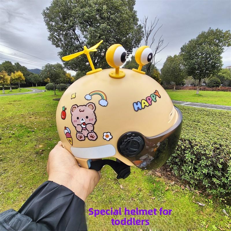 Children's Helmets Summer Sunscreen Breathable Electric Car Helmets Universal in All Seasons Children's Baby Anti-drop