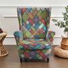 Wingback Chair Slip Covers For STRANDMON Chairs Stretch 2 Piece Wingback Chair Cover Wingback Armchair Covers Living Room
