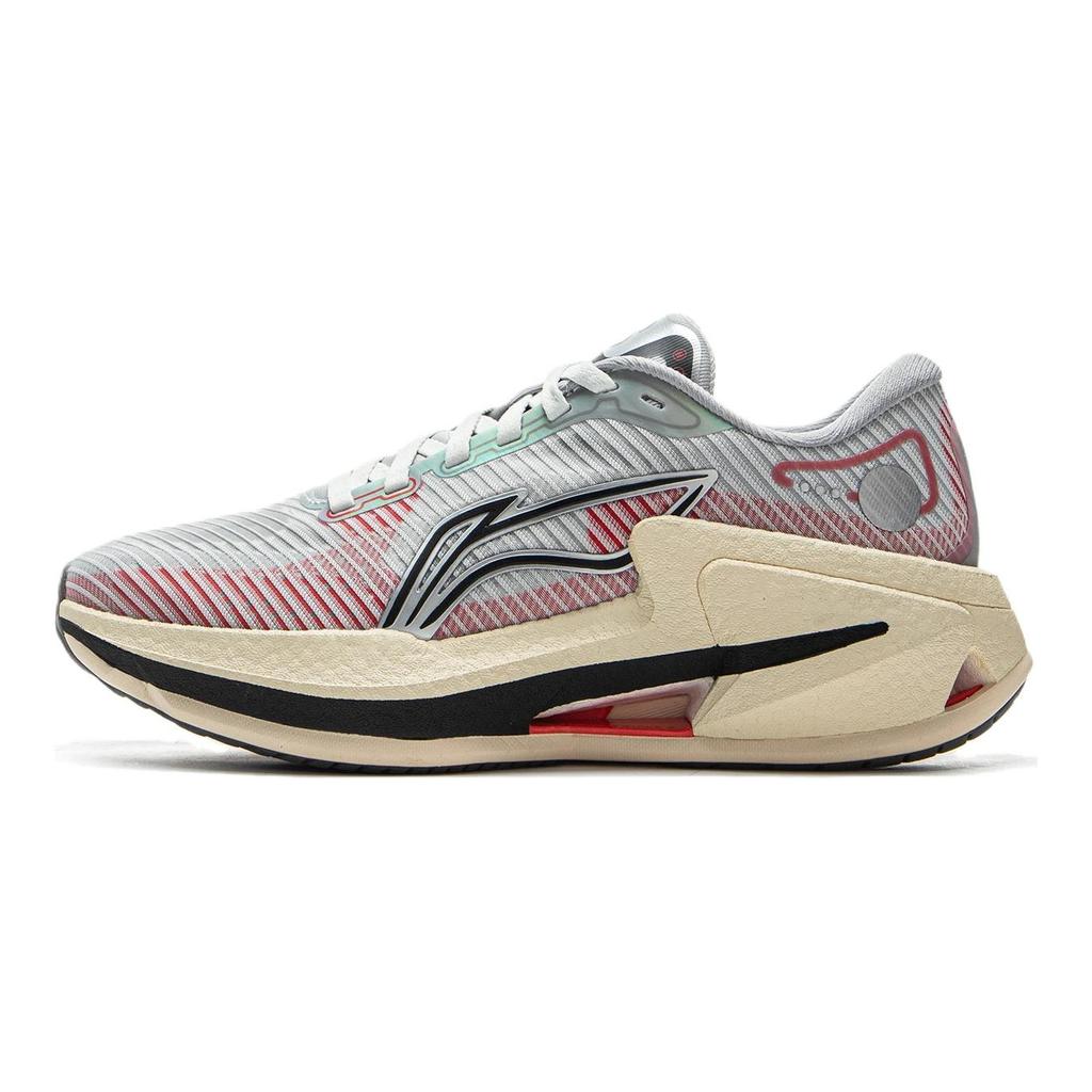 Li Ning Furious Rider 8 Амортизация Легкие Отскок Низкие Повседневные Беговые Кроссовки Женские Спокойный Серый Яркий Неоновый ARZV004-5