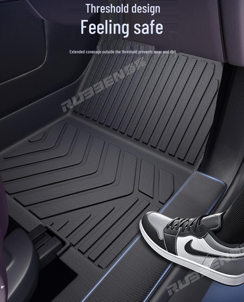 Водонепроницаемые напольные коврики Lubbin из ТПЭ для Leapmotor C11 – Полное покрытие, износостойкие накладки на пороги.