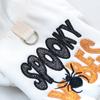 Hooded Pet Sweatshirt With White Spider Embroidery Dachshund Small Dogs Cats Halloween Warm Two-Legged Outfit