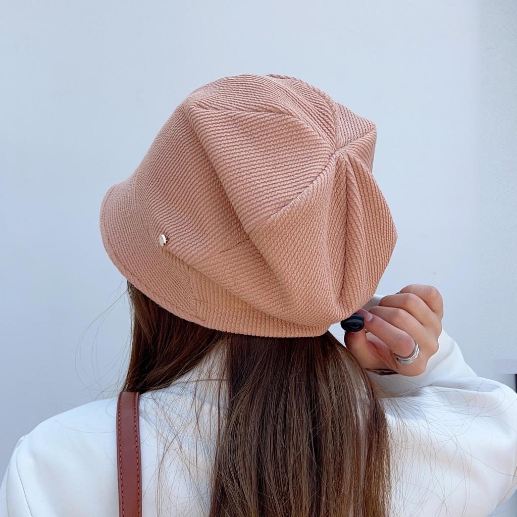 Женская универсальная теплая восьмиугольная шляпа в корейском стиле для осени и зимы