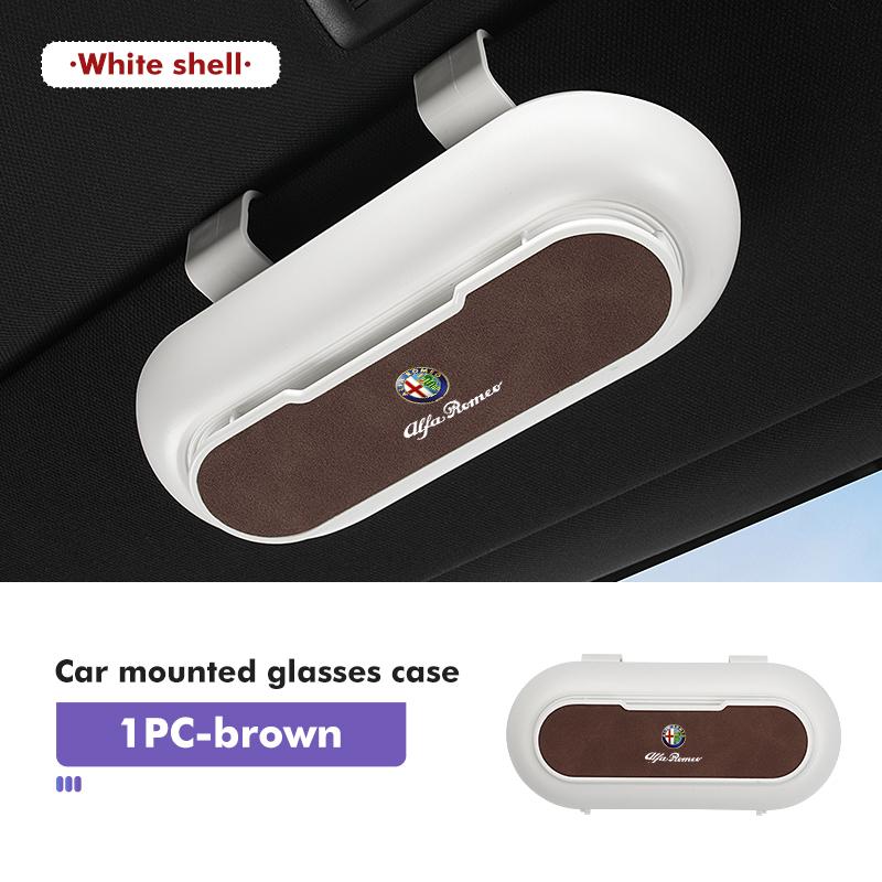 Car Sun Visor Sunglasses Box Storage Case Organize Boxs For Alfa Romeo 159 Giulietta Giulia 147 Mito 156 159 166 GT Stelvio def789