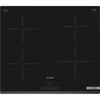 Bosch | Варочная панель | PUE63KBB6E | Индукционная | Количество конфорок/зон нагрева 4 | Сенсорная | Таймер | Черный