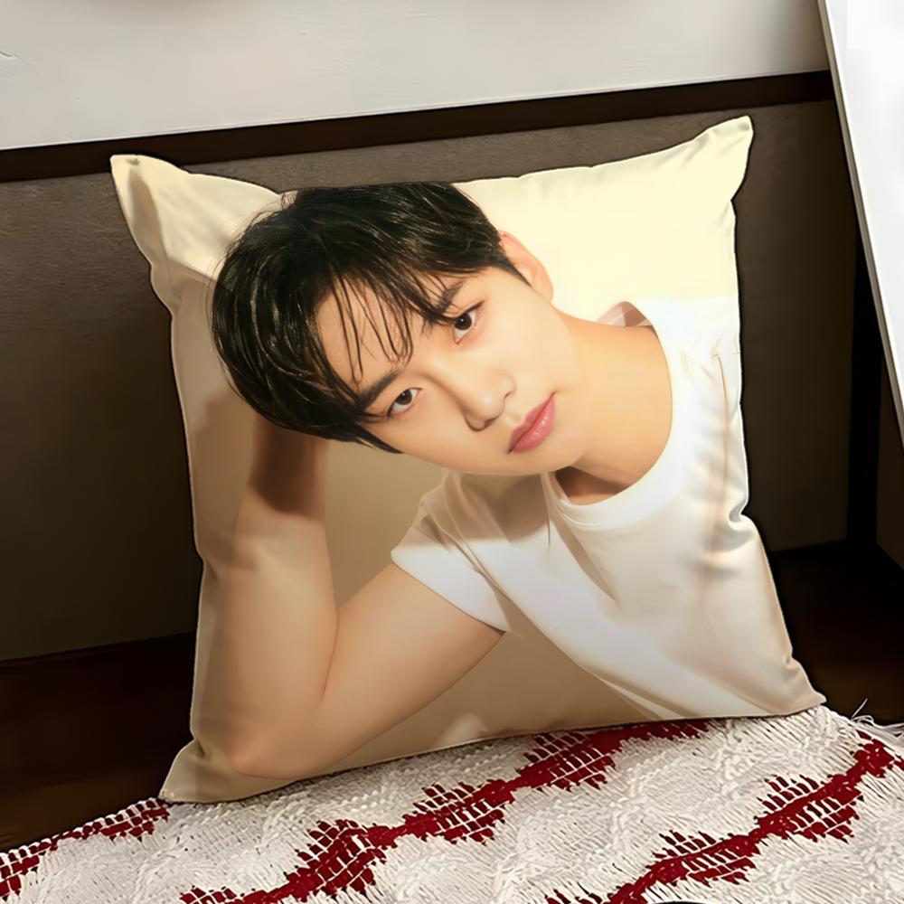 Kpop Lee JJunho Cushion Cover Reversible Soft Durable Pillow Cover Home Car MultiScene Use for Daily Comfort