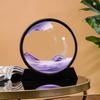Round Tempered Glass 3D Deep Sea Sand Scene For Relaxing Desktop, Home Office, Children Adult Work Decoration
