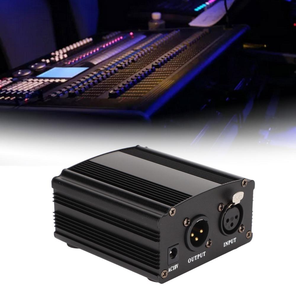 with XLR 3 Pin Cable 48V Phantom Power Supply for US Plug 110V 48V Power Supply Music Equipment