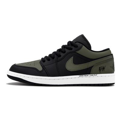 Air Jordan 1 Износостойкие Низкие Винтажные Баскетбольные Кроссовки Мужские Оливково-Зеленые 553558-132(Команда1439-)