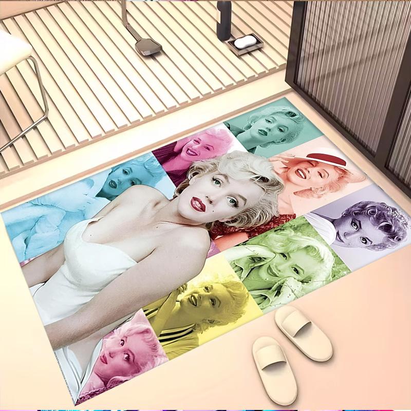 Marilyn Monroe Print Rug, Washable Floor Carpet, For Entryway Dorm Laundry Room Office Study, Home Decor Birthday Christmas Gift